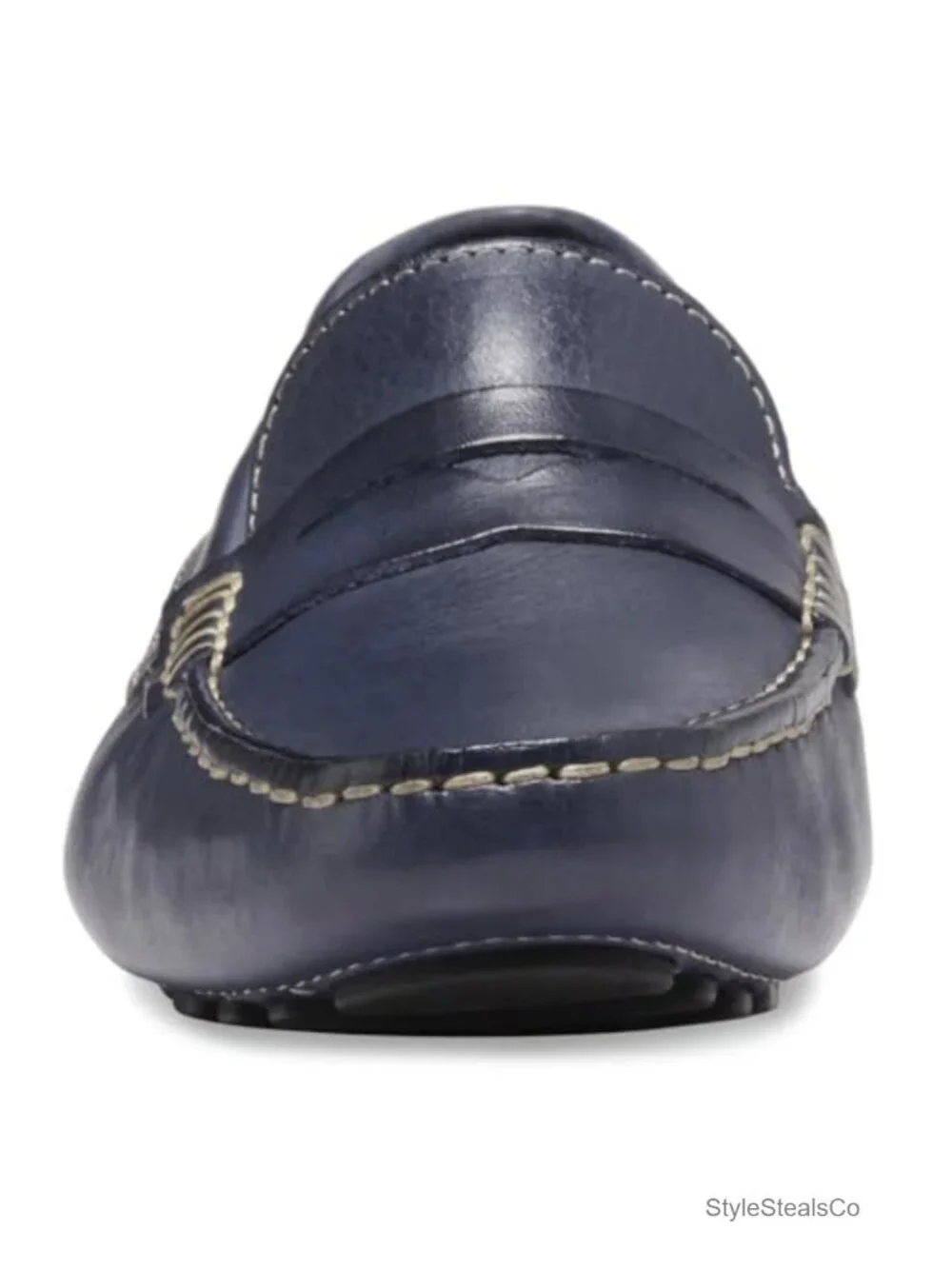 Leather Lined Loafer with Fringe Round Toe Pull-On